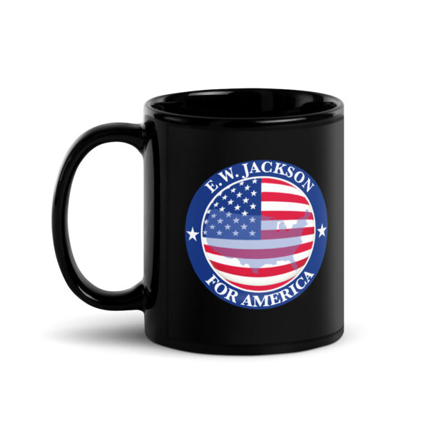 ew jackson for america black glossy mug