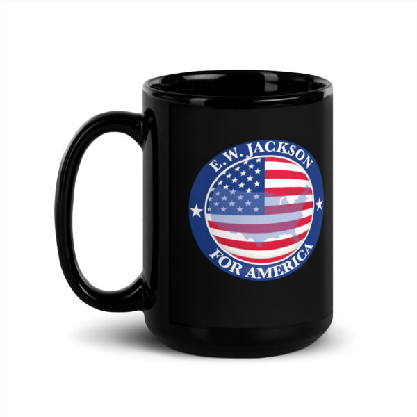 ew jackson for america black glossy mug